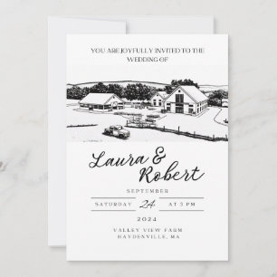 Convites Fazenda Valley View Massachusetts Design de Local
