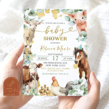 Fazenda verde Chá de fraldas Eucalyptus Animal Boy