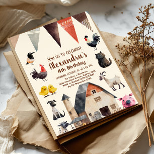 Convites Fazendas De Animais Festa de aniversário