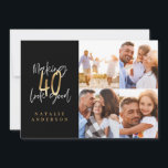 Convites fazer 40 tem uma boa imagem preto e dourado multif<br><div class="desc">design multifoto,  preto e dourado,  fazer 40 parece bom, </div>