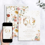 Convites Fazer 60 Parece Bom Noite Botânico Dourado Rosa<br><div class="desc">Bem-vindo ao seu 60º com um convite tão grande e sofisticado quanto você! Elevem a sua celebração de aniversário com este belo Convite de aniversário Floral "Fazer 60 Parecida Boa", rosa-Elegante. Motografias clássicas, mas modernas, cor-de-água rosa, cor-de-rosa, na frente, com números falsos de folhas de ouro acentuados por tipografia de...</div>