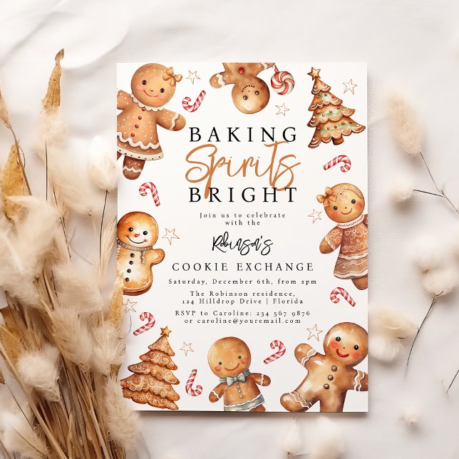 Convites Fazer Biscoitos de Gengibre Ilumina o Natal  (Criador carregado)