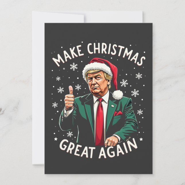 Convites Fazer Excelente De Natal Novamente Feio Trump Do S (Frente)
