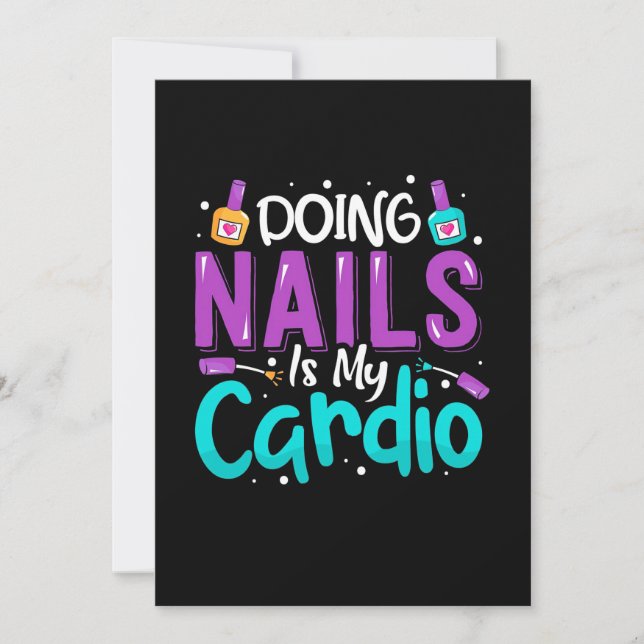 Convites Fazer Unhas É Meu Cardio (Frente)
