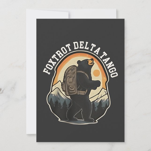 Convites FDT Resist Bear Foxtrot Delta Tango (Frente)