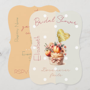 Convites Fé Feminina Pastel Frutas Floral Laço Cupcake Cora