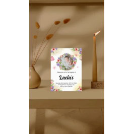 Convites Fé Flutuante: Foto do Batismo Moderno da Borboleta