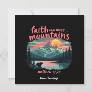 Convites Fé Pode Mover Montanhas Mateus 17:20 Bíblia Verso