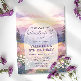 Convites Fearfully and Wonderfully Made Girl Bible Birthday