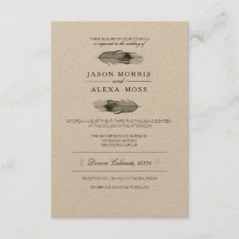 Convites Feather Watercolor | Casamento Elegante Boho