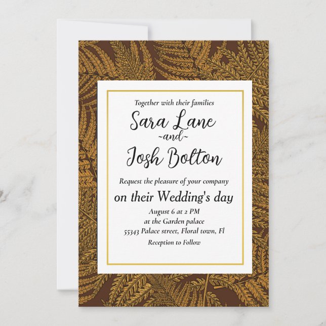 Convites Fécula autóctone em castanho (Frente)