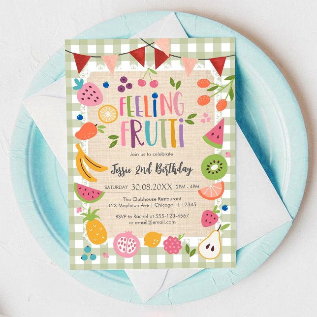 Convites Feeling Fruitti Birthday Invitation (Criador carregado)