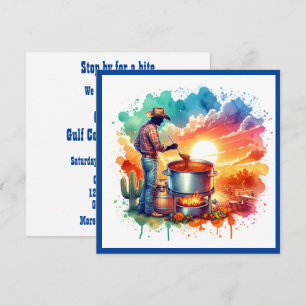 Convites Feijões ou Sem Feijão Cozinhar Chili Cowboy 1 Pers