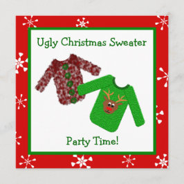 Convites feios da festa de Natal da camisola do