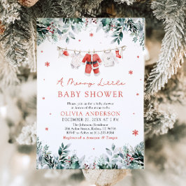 Convites Feira de Natal Um Feliz Pequeno Chá de fraldas