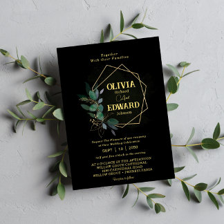 Convites Feira verde armada, casamento negro