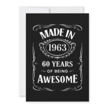 Feito em 1963 60 anos sendo incrível 2023 aniversá