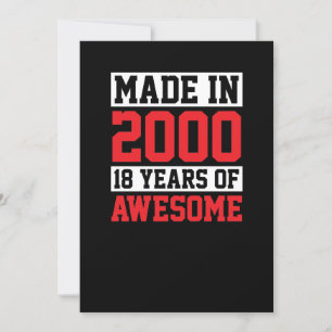 Convites Feito em 2000, 18 anos de aniversário incrível