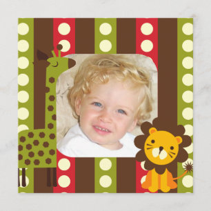 Convites feitos sob encomenda do safari da foto