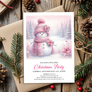 Convites Felicidade Boneca de Neve Rosa Comestível Natal 