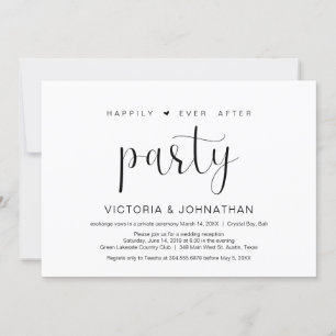 Convites Felicidade eterna após a fuga romântica, Minimalis