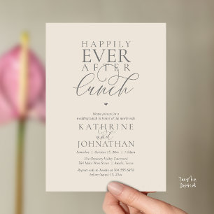 Convites Felicidade Eterna Após Almoço Casamento Clássico F