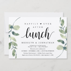 Convites Felicidade Eterna Após o Almoço, Casamento Rústico