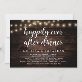 Convites Felicidade Eterna Após o Jantar, Casamento às Escu