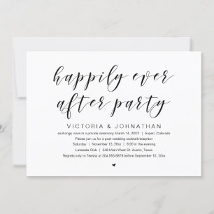 Convites Felicidade eterna, Festa de Casamento Intimo