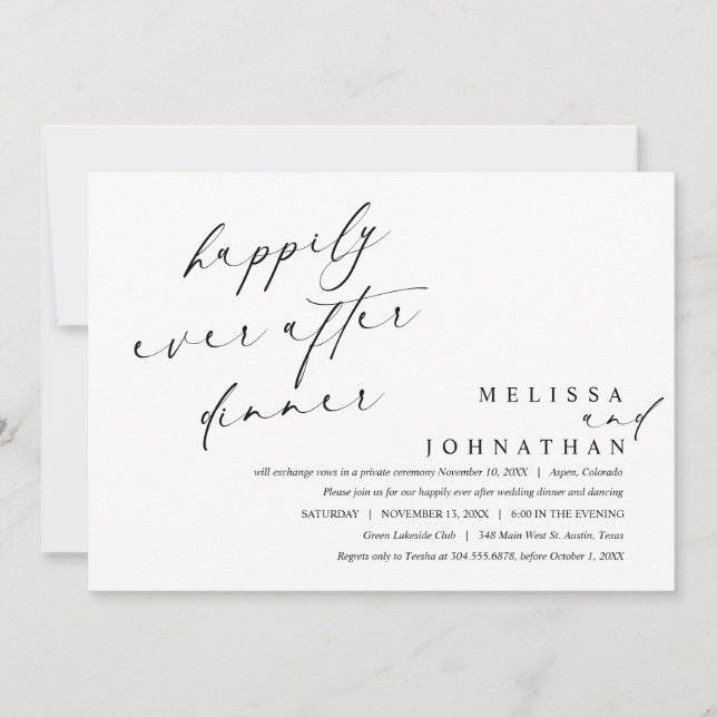 Convites Felicidade Eterna Jantar e Dança  (Frente)