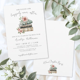 Convites Felicidade Eterna Livro Floral Chá de Noiva