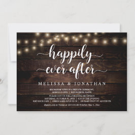Convites Felicidade Eterna, Luz de Corda Rústica, Casamento