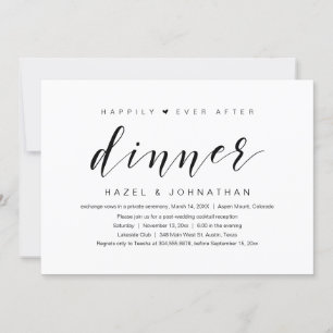 Convites Felicidade Para Sempre, Jantar de Casamento Intimo