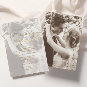 Convites Felicidade Simples Após o Casamento Recepção Foto
