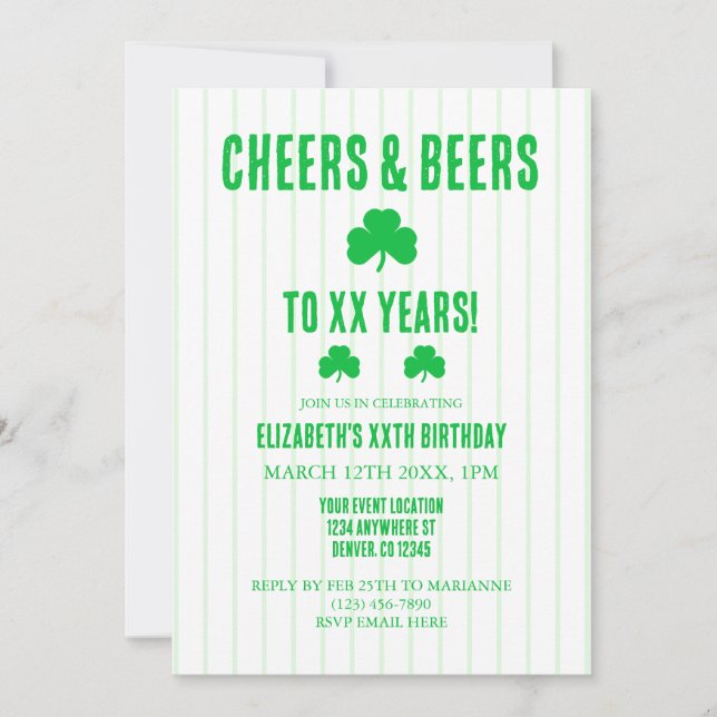 Convites Felicidades e Cervejas Aniversário (Frente)