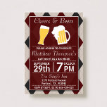 Convites Felicidades e Cervejas Trendy Red Bachelor Party<br><div class="desc">Saúde e Cervejas Trendy Red Bachelor Party.</div>