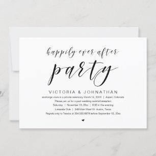Convites Felicizes para sempre, Festa de Casamento Intimo