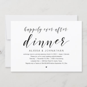 Convites Felicizes para sempre, Jantar de Casamento Furtivo