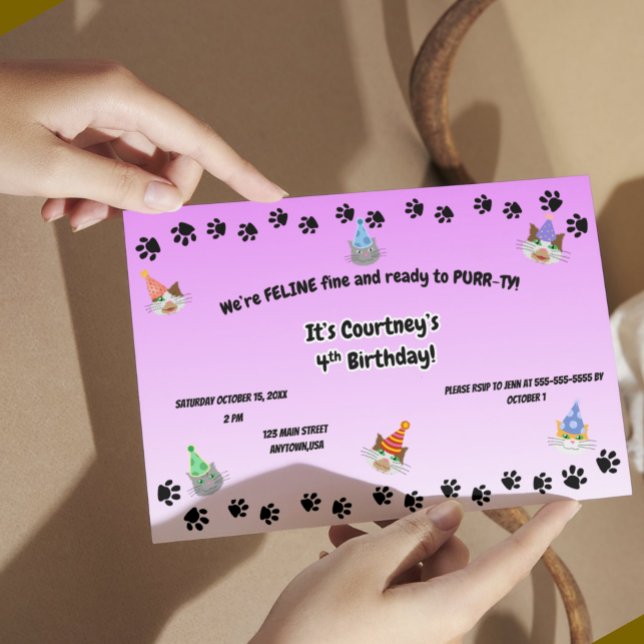Convites Feline Fine e Ready to PURR-ty (Criador carregado)