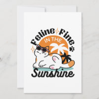 Felino Bem ao Sol – Gato Tropical Relaxado