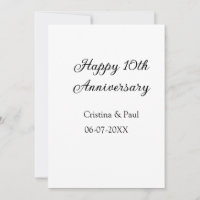 Feliz 10º aniversário, simples nome de casamento m