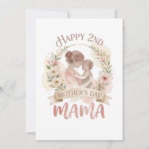 Convites Feliz 2º Dia das Mães Mamãe para Homens Mulheres C