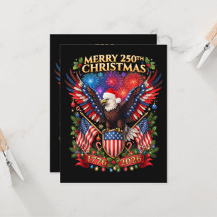 Convites Feliz 250º Natal 1776 2026 Águia Patriótica