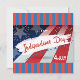 Convites Feliz 4 de julho, American Flag Personalize