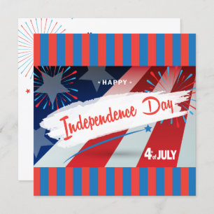 Convites Feliz 4 de julho, American Flag Personalize