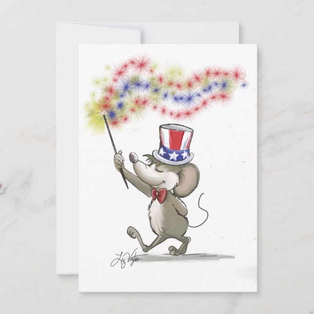 Convites Feliz 4 de julho de Moe (Frente)