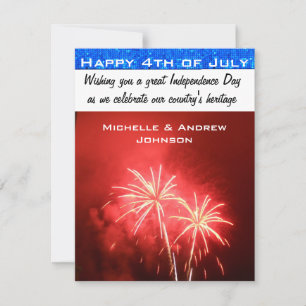 Convites Feliz 4 de julho de Saudações