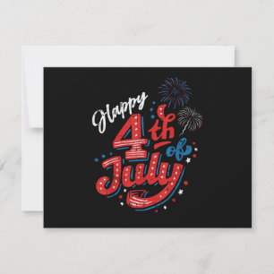 Convites Feliz 4 de Julho Legal Dia da Independência Patrió