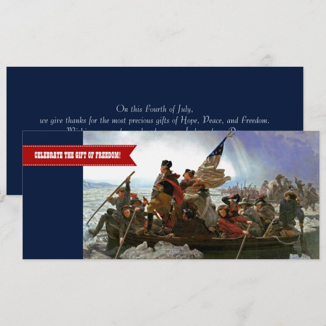 Convites Feliz 4 de julho. Placa Plana Personalizada de Art (Frente/Verso)