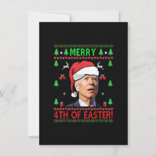 Convites Feliz 4 de Páscoa Engraçado Joe Biden Natal